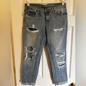 GAP Light Blue Distressed Boyfriend Jeans